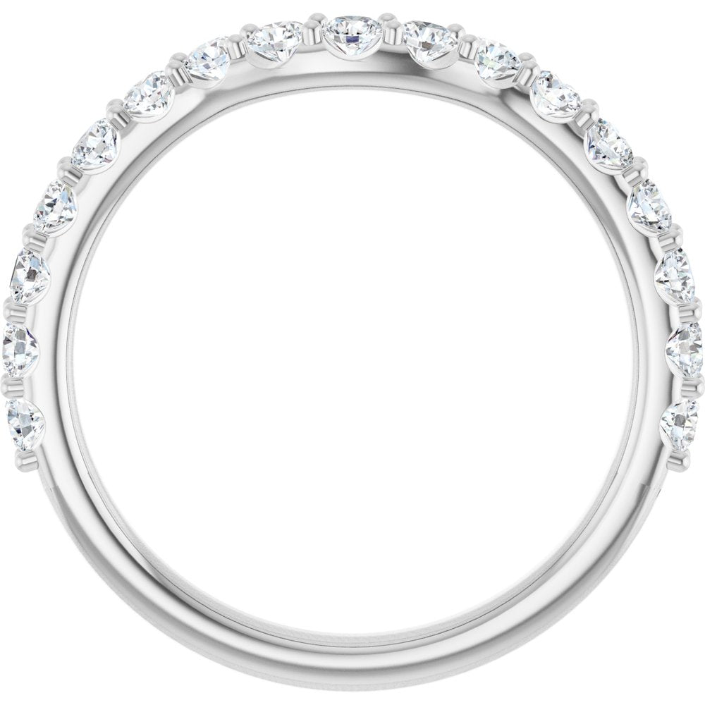 Platinum 5/8 CTW Lab-Grown Diamond Contour Band
