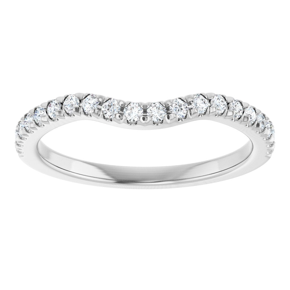14K White Gold 1/4 CTW Lab-Grown Diamond Contour Band