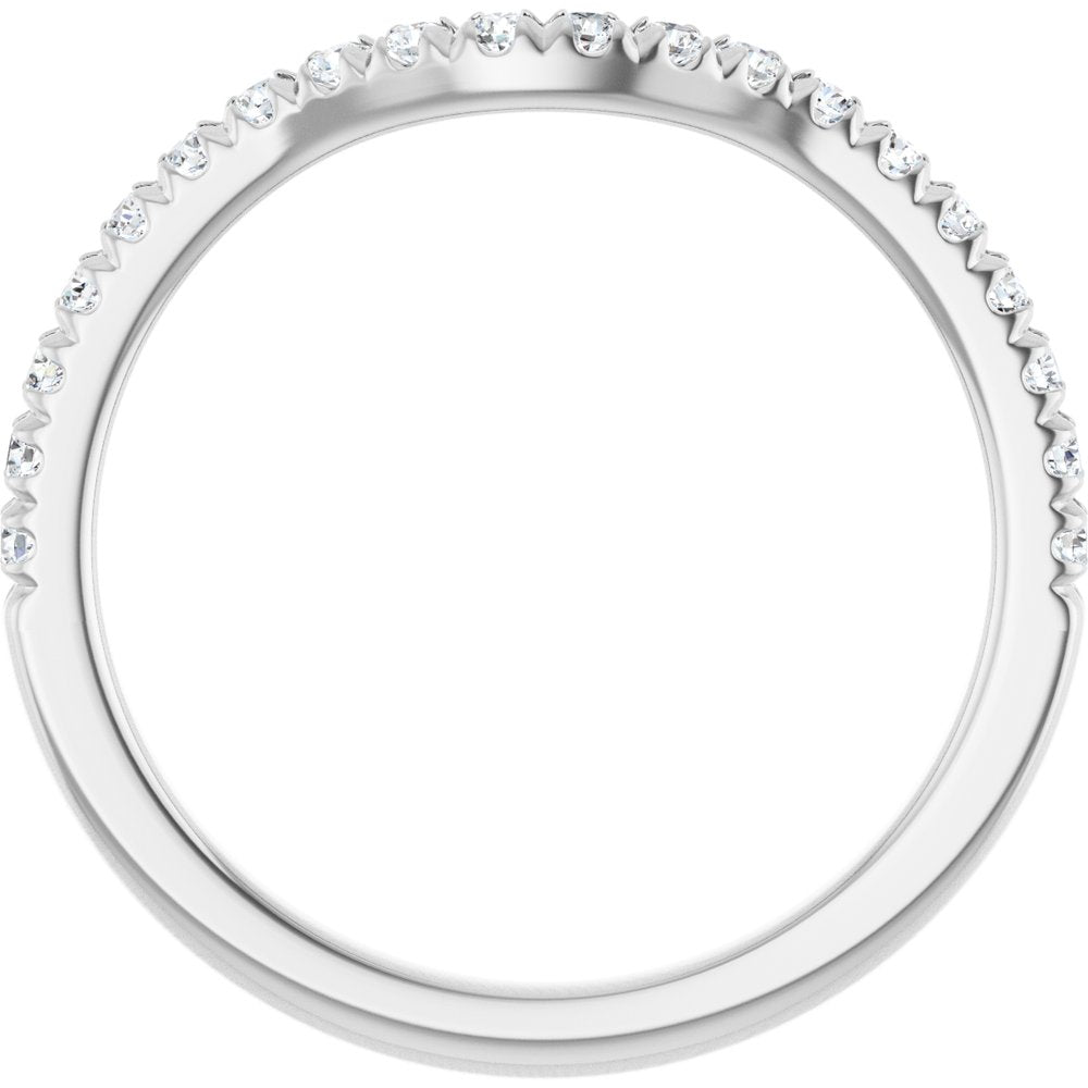 14K White Gold 1/4 CTW Lab-Grown Diamond Contour Band