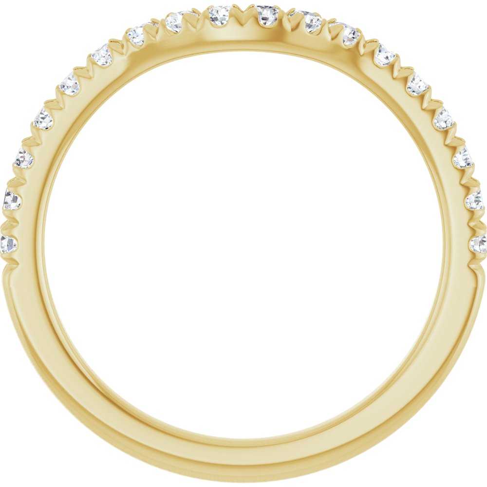 14K Yellow Gold 1/3 CTW Lab-Grown Diamond Contour Band