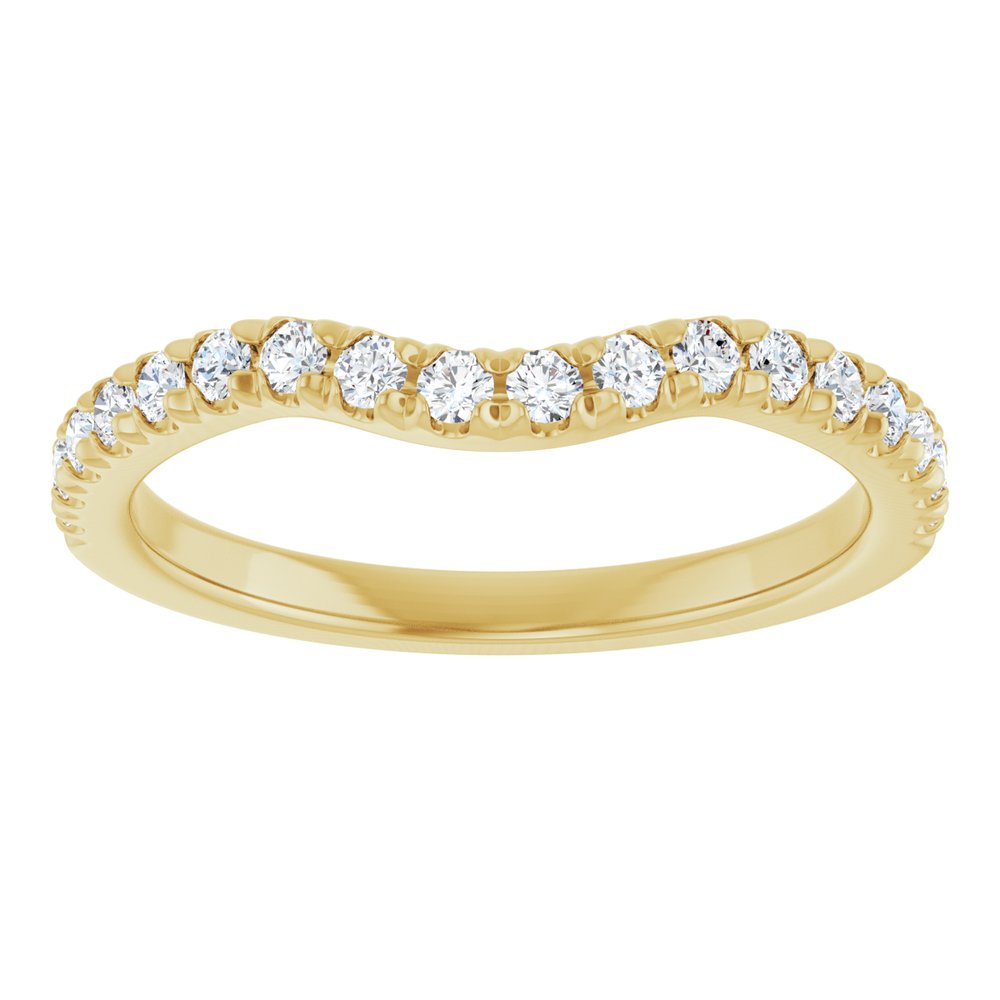 14K Yellow Gold 1/3 CTW Lab-Grown Diamond Contour Band