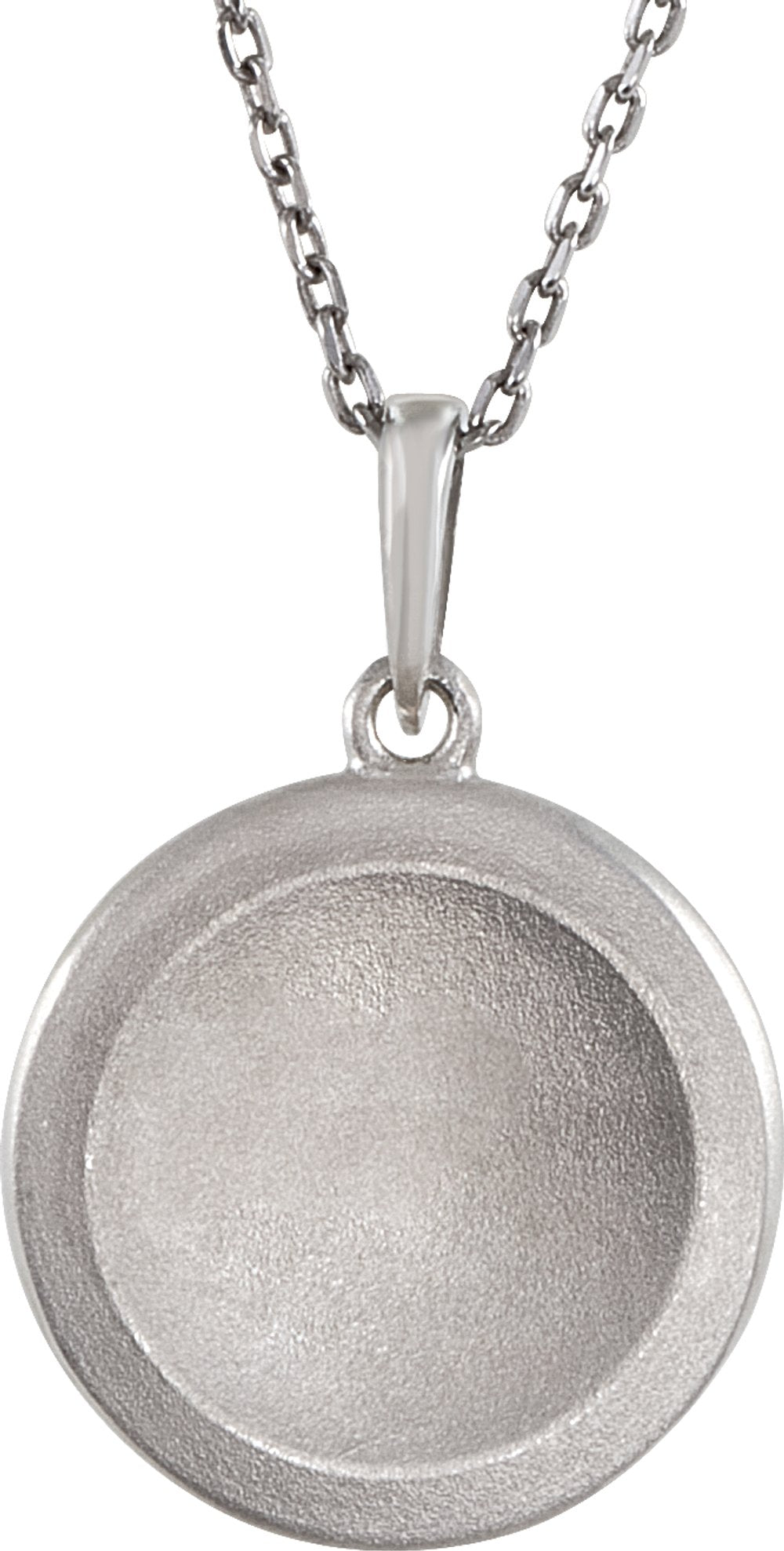 Sterling Silver .005 CT Natural Diamond Initial C 18" Necklace