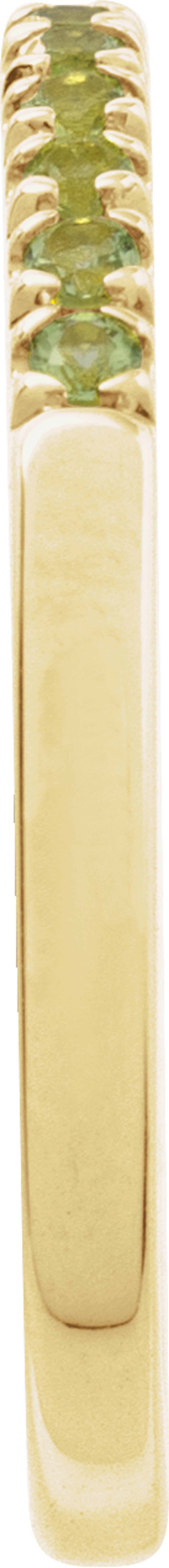 10K Yellow Gold Natural Peridot Stackable Ring