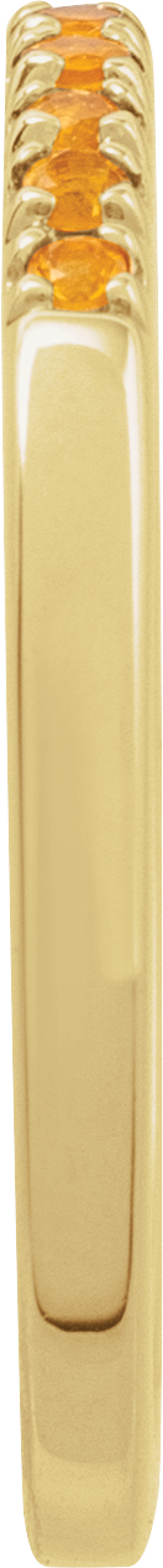 14K Yellow Gold Natural Citrine Stackable Ring