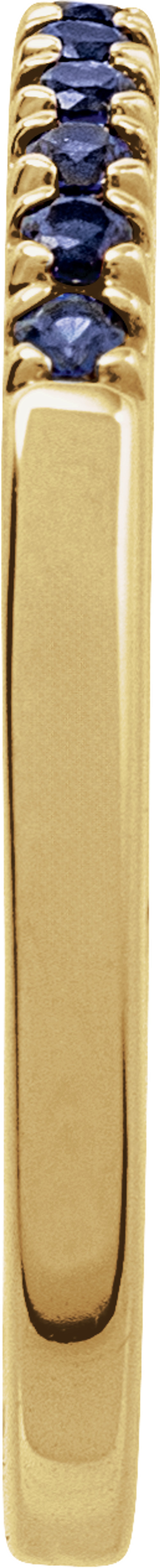 10K Yellow Gold Natural Blue Sapphire Stackable Ring