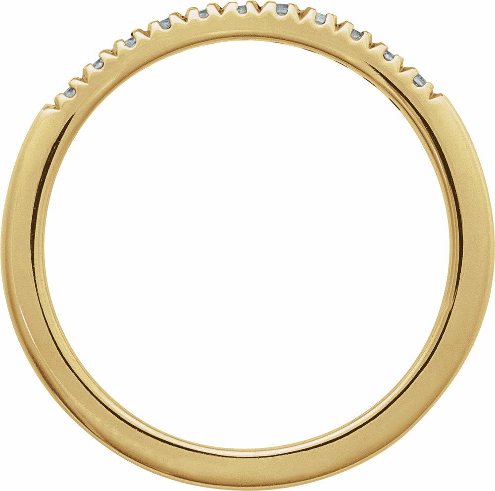 10K Yellow Gold Natural Aquamarine Stackable Ring