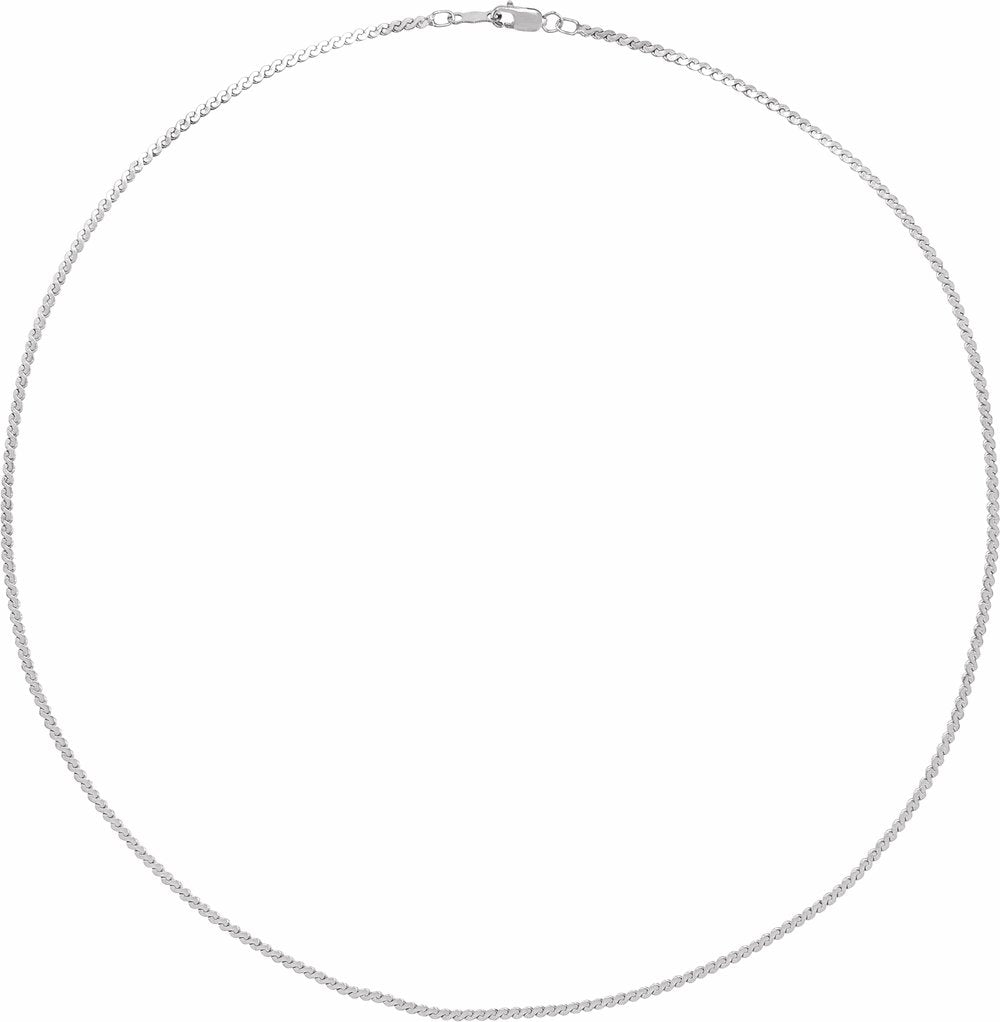 Sterling Silver 1.7 mm Serpentine 24" Chain