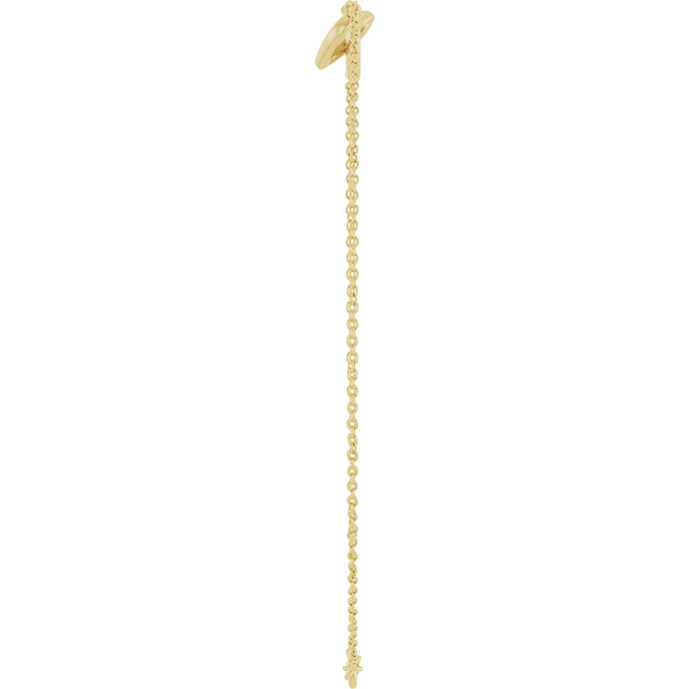 14K Yellow Gold Interlocking Hearts Link 6 1/2-7 1/2" Bracelet
