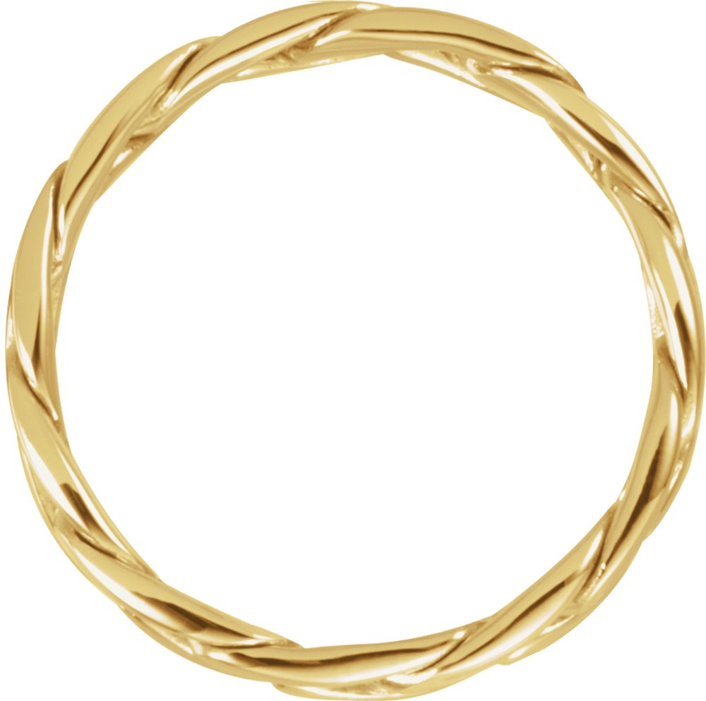 14K Yellow Gold 4.75 mm Hand-Woven Band Size 6.5