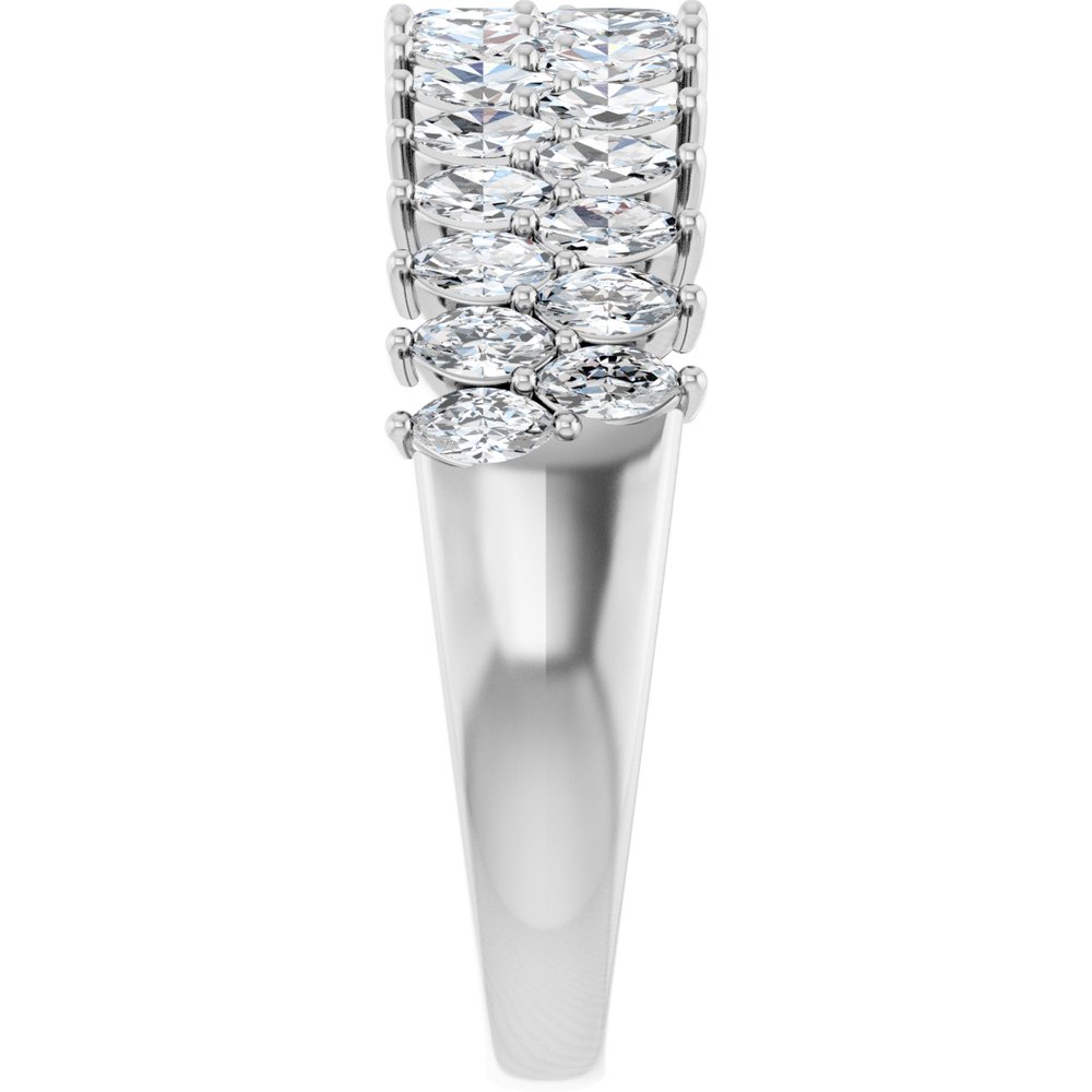 14K White 1 CTW Lab-Grown Diamond Anniversary Band