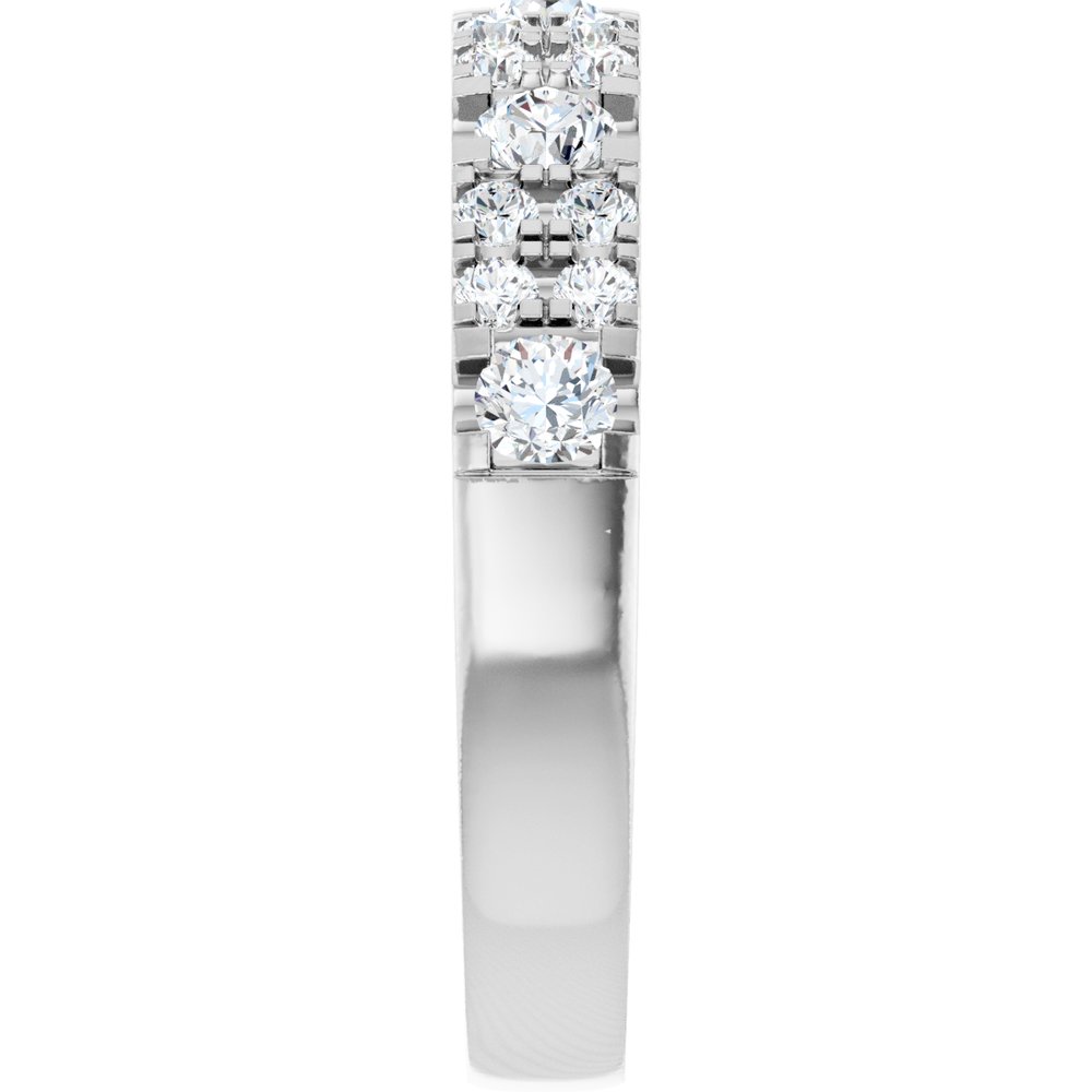 14K White 3/4 CTW Lab-Grown Diamond Anniversary Band