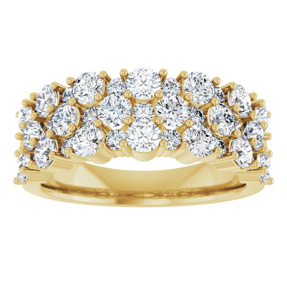 14K Yellow 2 CTW Lab-Grown Diamond Anniversary Band