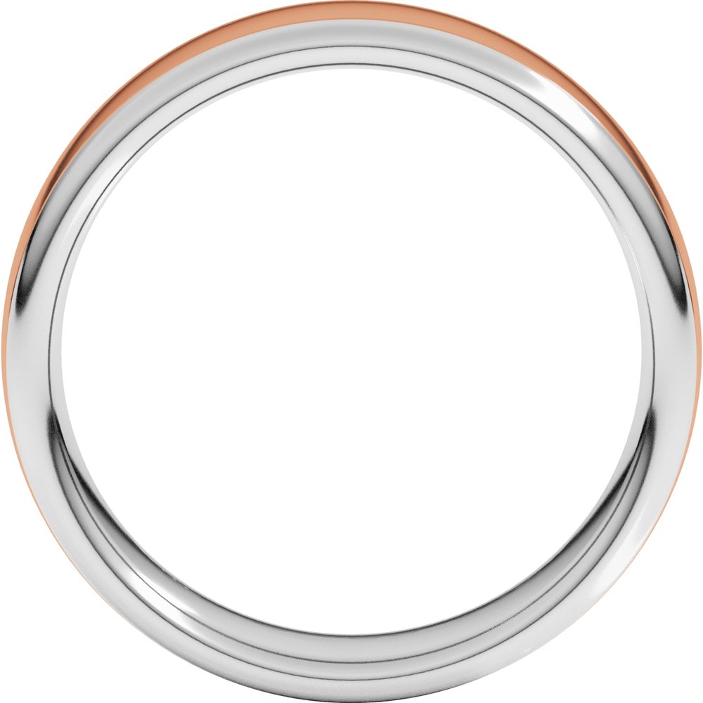 14K White/Rose 6 mm Comfort-Fit European-Style Band Size 12