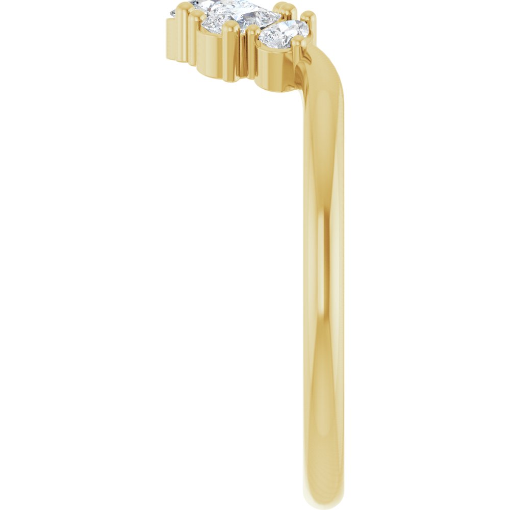 14K Yellow Gold 1/2 CTW Natural Diamond Contour Band