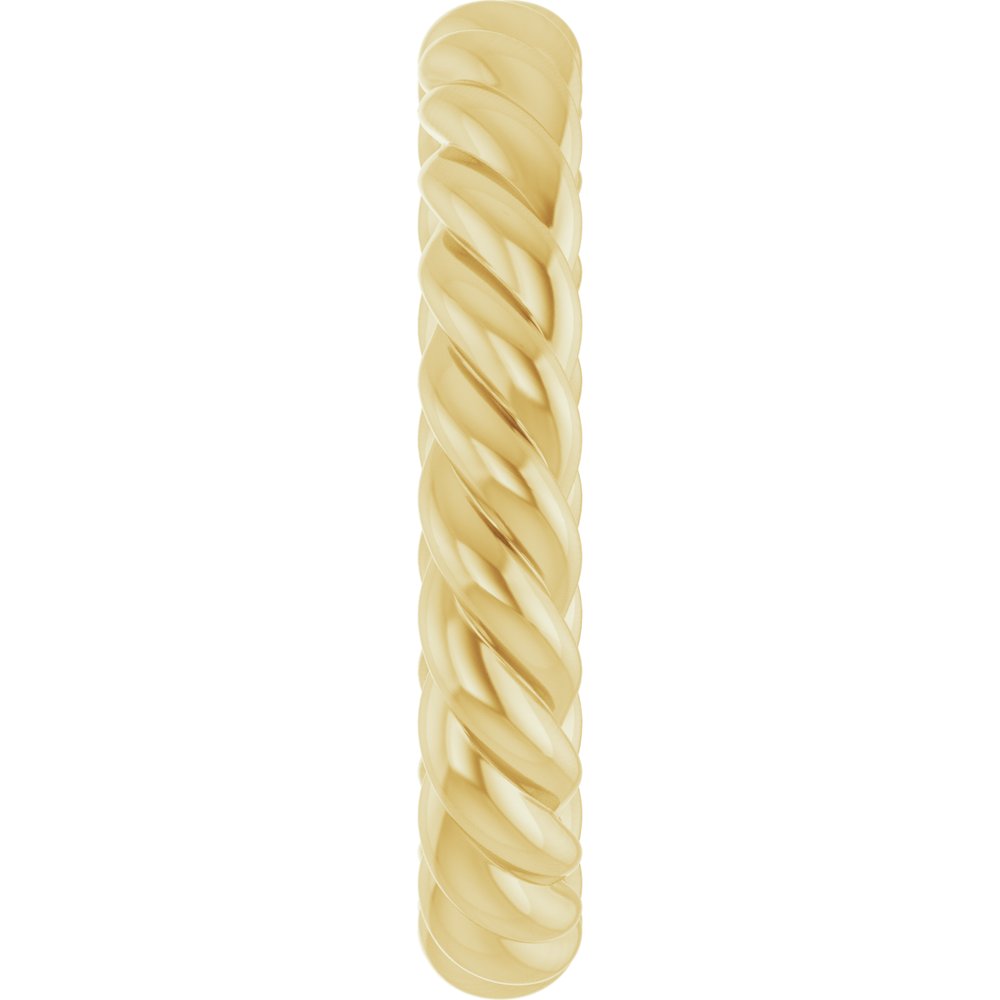 10K Yellow Gold 3.5 mm Skinny Rope Band Size 7