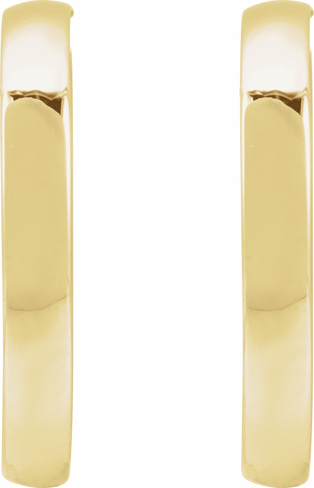 14K Yellow Gold 40 mm Tube Hoop Earrings