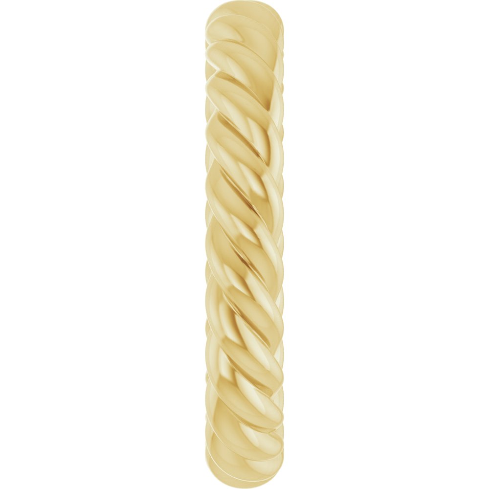 14K Yellow Gold 3.5 mm Skinny Rope Band Size 7.5