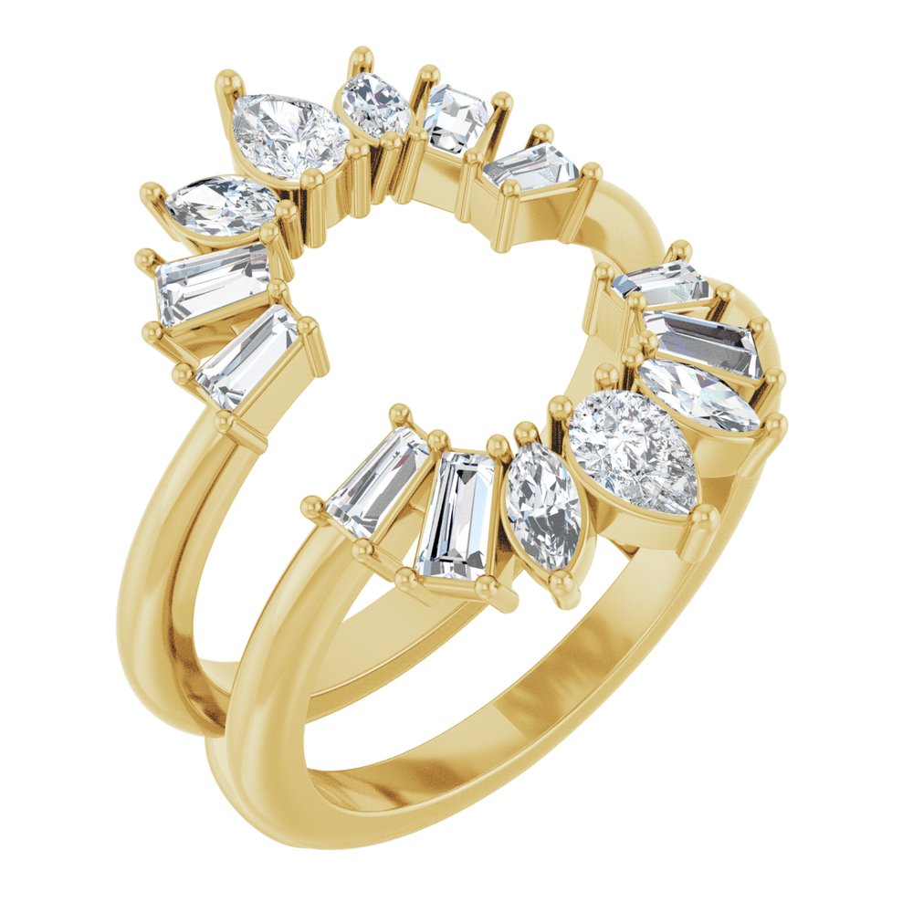14K Yellow Gold 1 CTW Lab-Grown Diamond Ring Guard