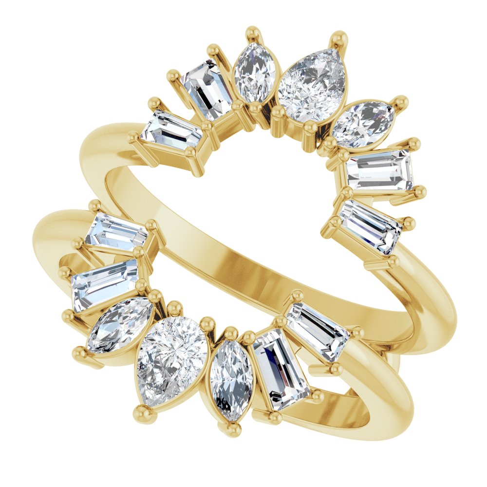 14K Yellow Gold 1 CTW Lab-Grown Diamond Ring Guard
