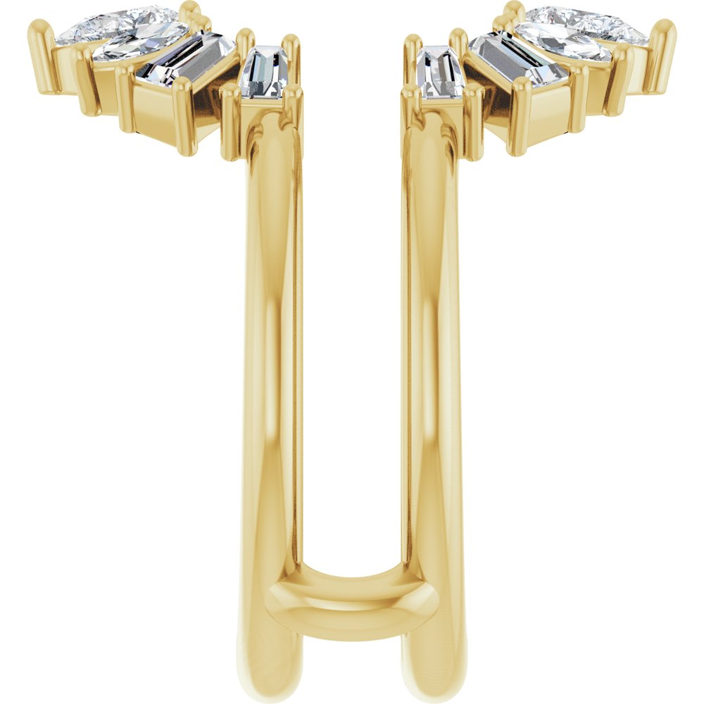 14K Yellow Gold 1 CTW Lab-Grown Diamond Ring Guard