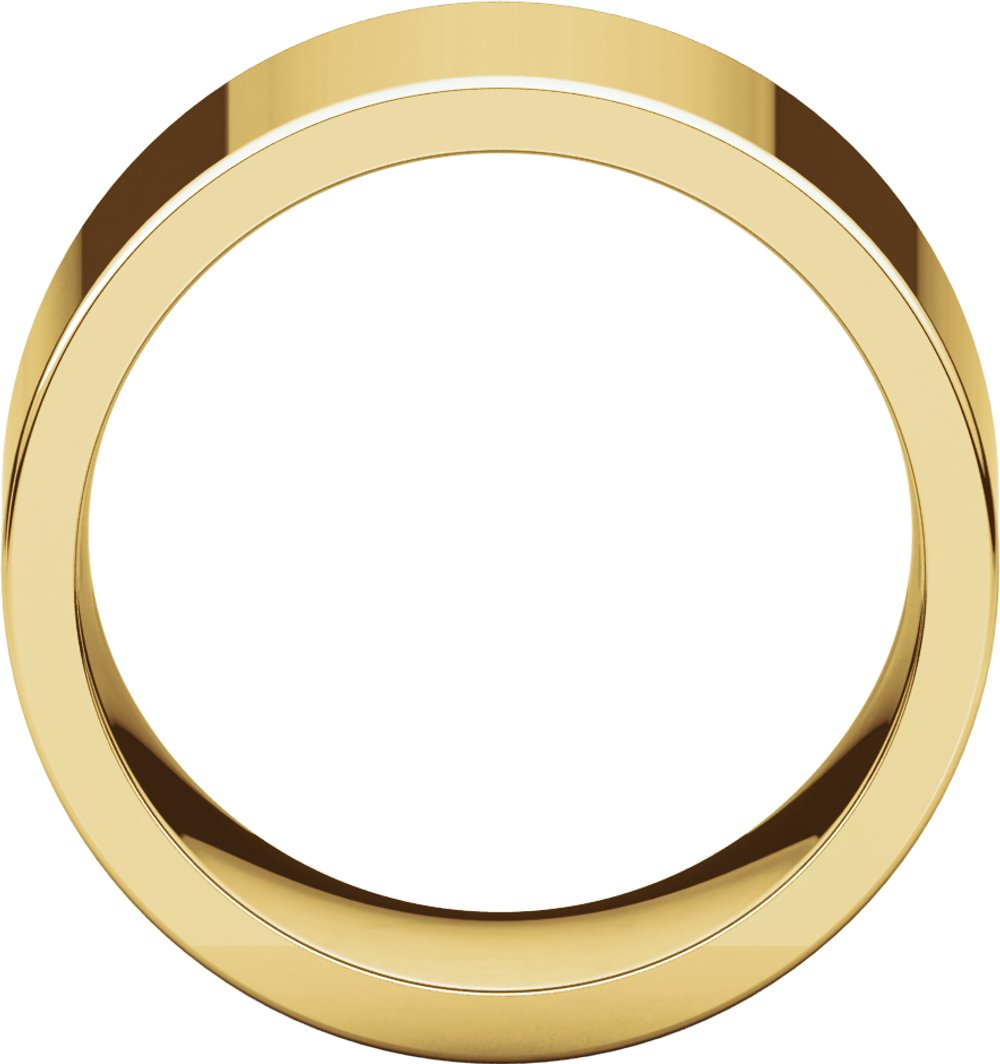 14K Yellow Gold 13 mm Comfort-Fit Flat Band Size 8.5