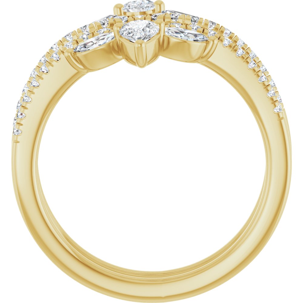 14K Yellow Gold 1 CTW Lab-Grown Diamond Ring Guard