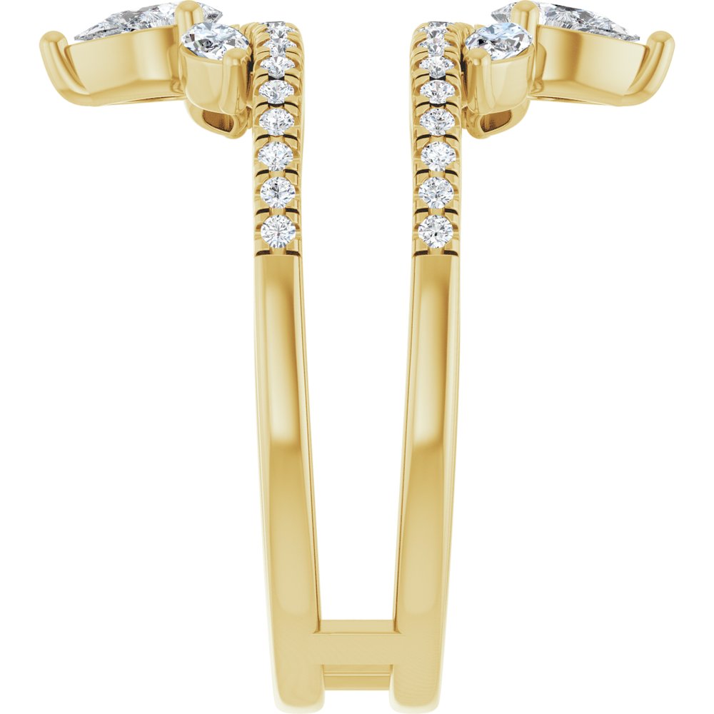 14K Yellow Gold 1 CTW Natural Diamond Ring Guard