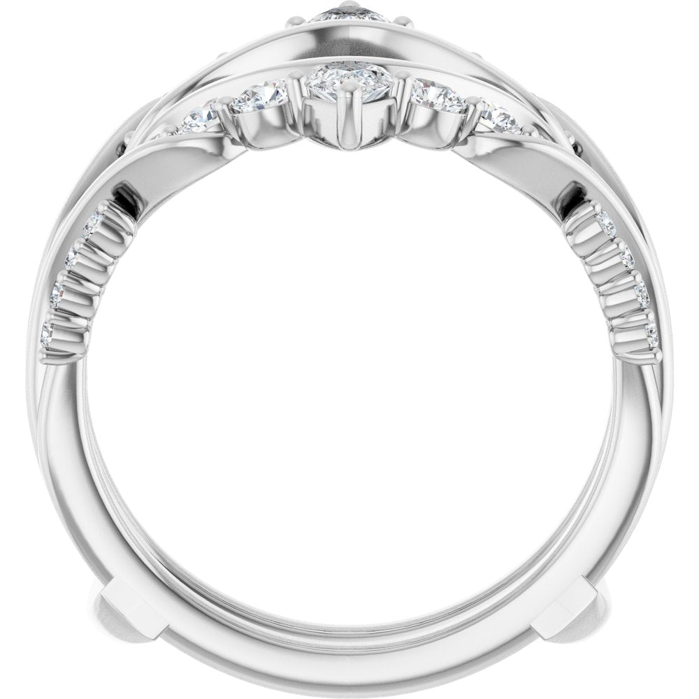 14K White Gold 1 1/8 CTW Lab-Grown Diamond Ring Guard