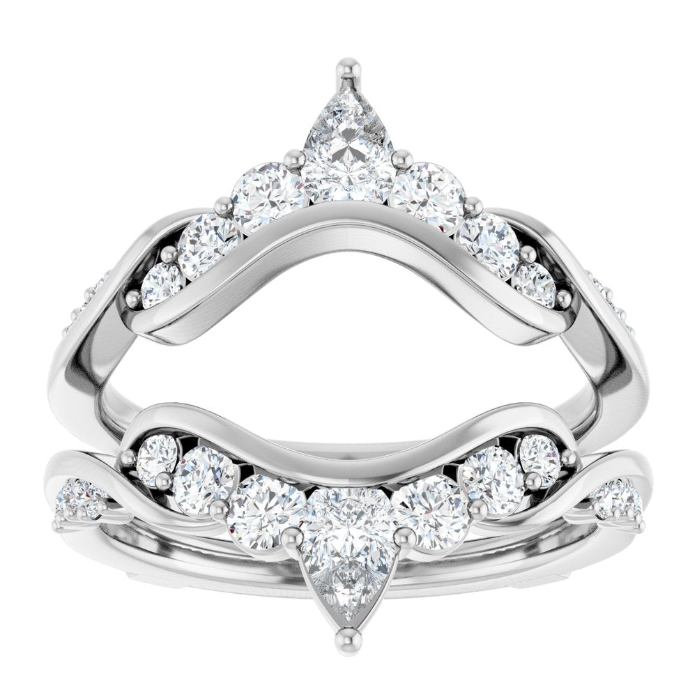 14K White Gold 1 1/8 CTW Lab-Grown Diamond Ring Guard