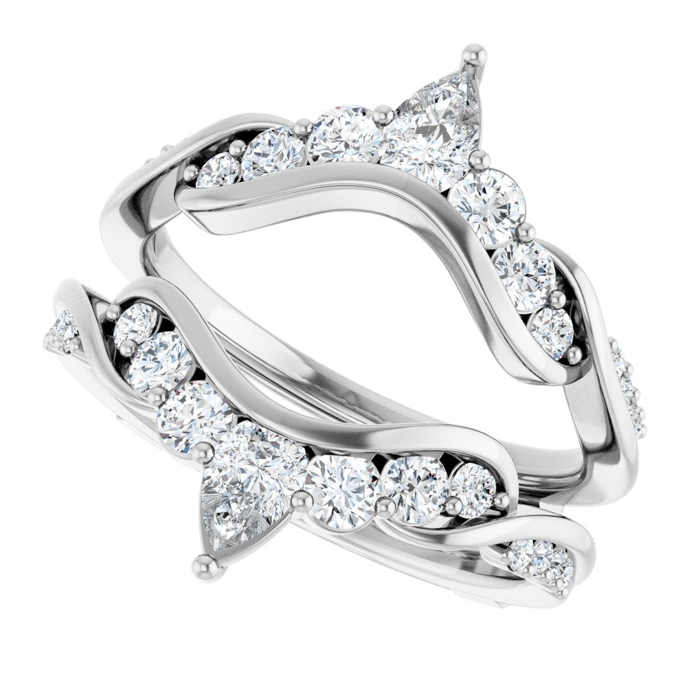 14K White Gold 1 1/8 CTW Lab-Grown Diamond Ring Guard