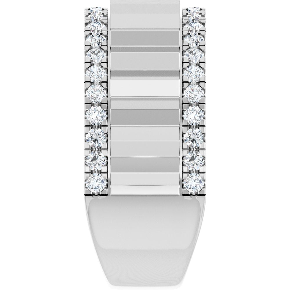 14K White Gold 9/10 CTW Lab-Grown Diamond Band