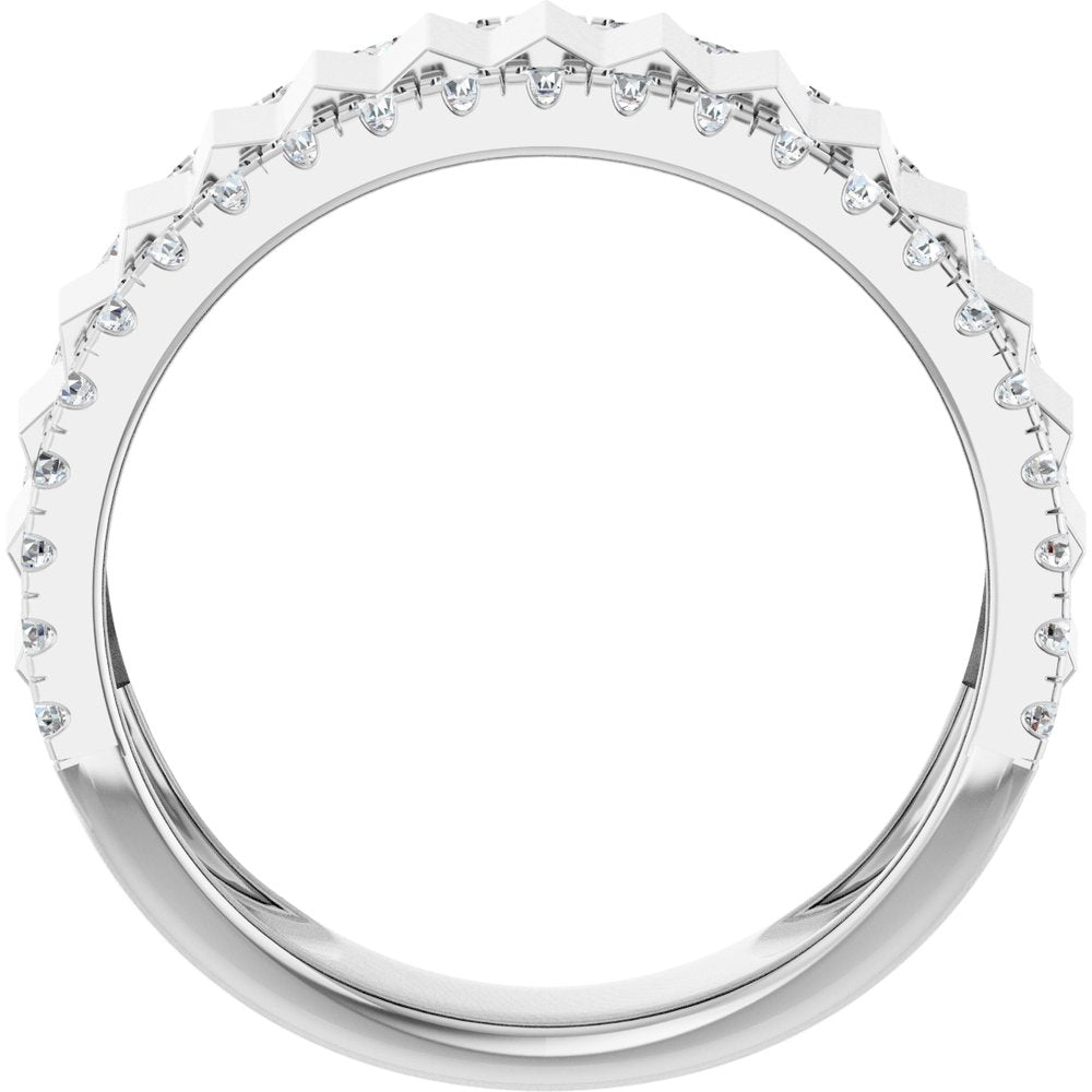 14K White Gold 9/10 CTW Lab-Grown Diamond Band