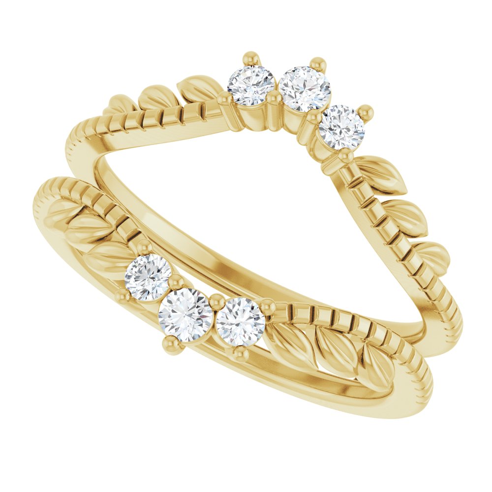 14K Yellow Gold 1/3 CTW Lab-Grown Diamond Ring Guard