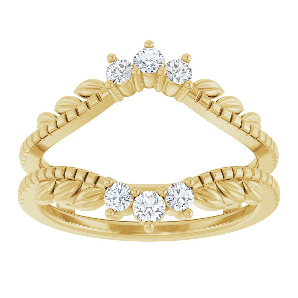 14K Yellow Gold 1/3 CTW Lab-Grown Diamond Ring Guard