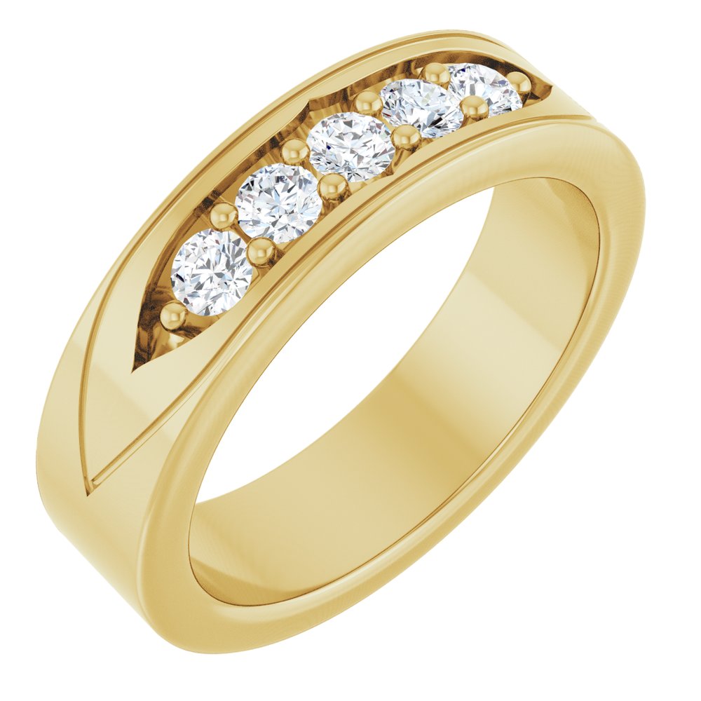 14K Yellow Gold 1/2 CTW Lab-Grown Diamond Band