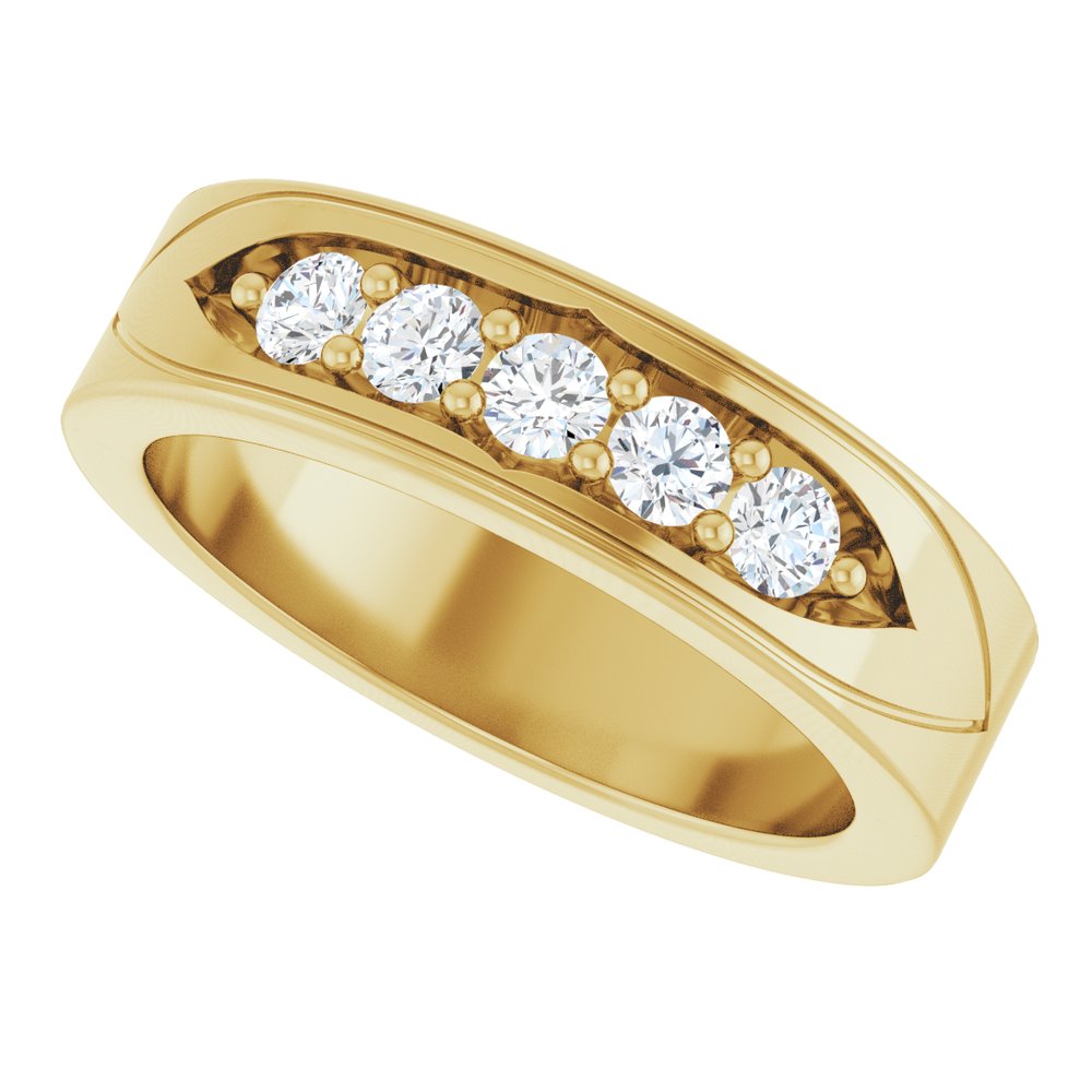 14K Yellow Gold 1/2 CTW Lab-Grown Diamond Band