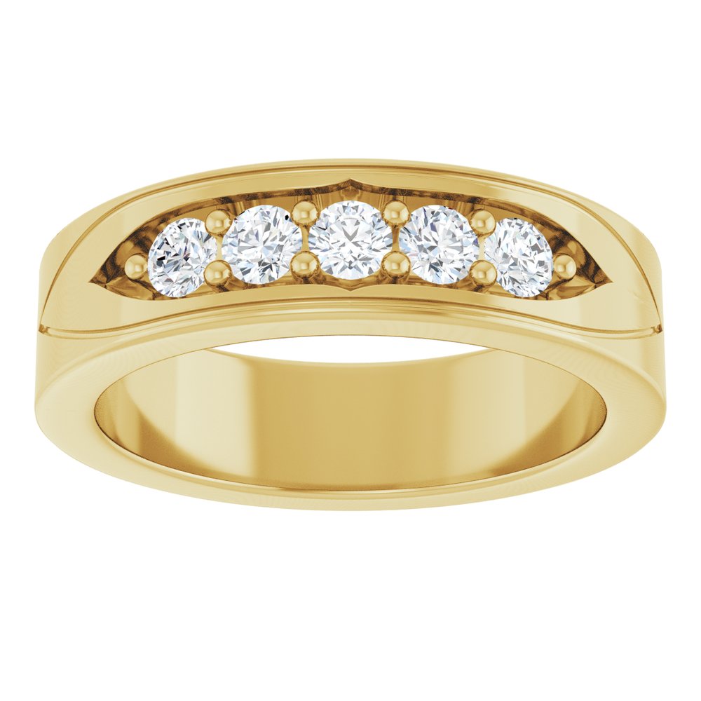 14K Yellow Gold 1/2 CTW Lab-Grown Diamond Band