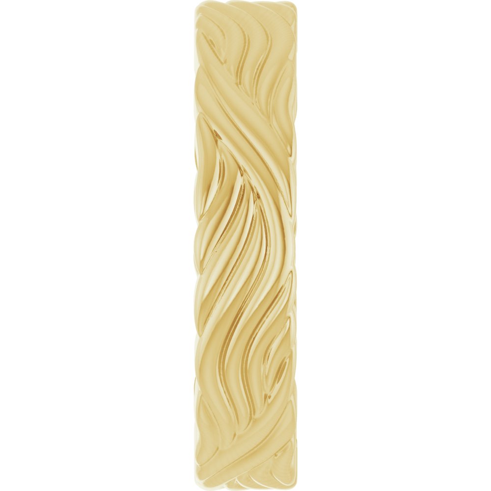 14K Yellow Gold 4.2 mm Sculptural Band Size 5