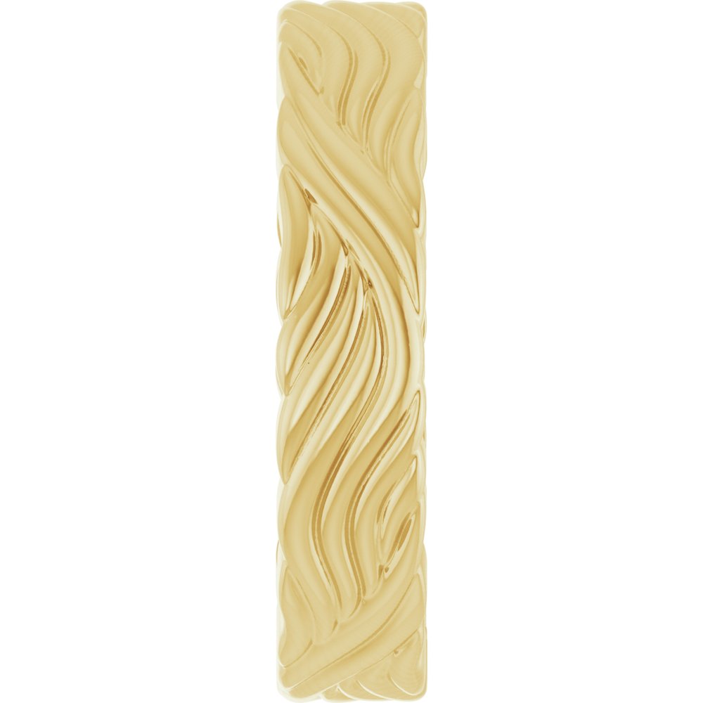 14K Yellow Gold 4.2 mm Sculptural Band Size 4.5