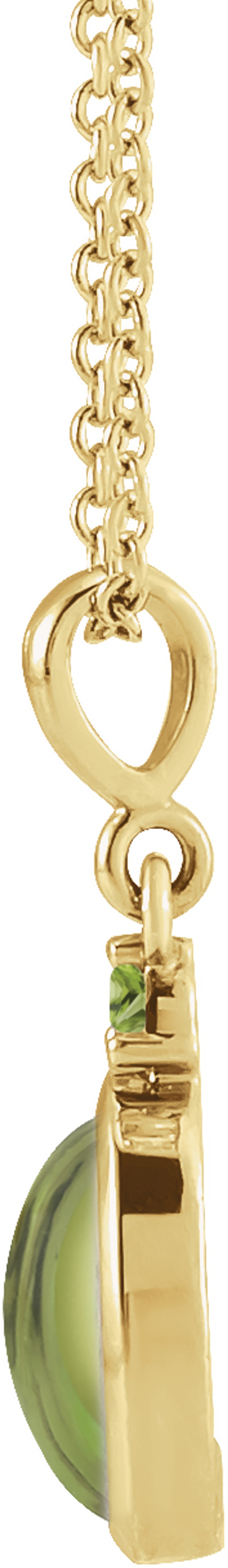 14K Yellow 5x3 mm Natural Peridot 16-18" Necklace