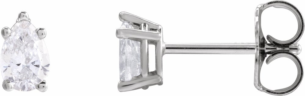 14K White Gold 3/8 CTW Lab-Grown Diamond Earrings