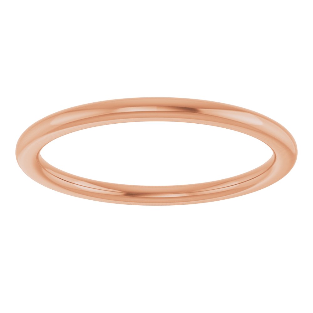 14K Rose Gold 1.5 mm Comfort-Fit European-Style Band Size 7