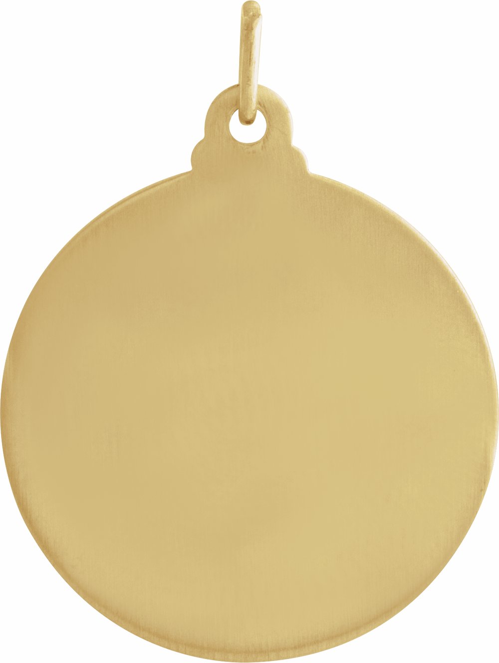 14K Yellow Gold 23 mm Round Face of Jesus (Ecce Homo) Medal