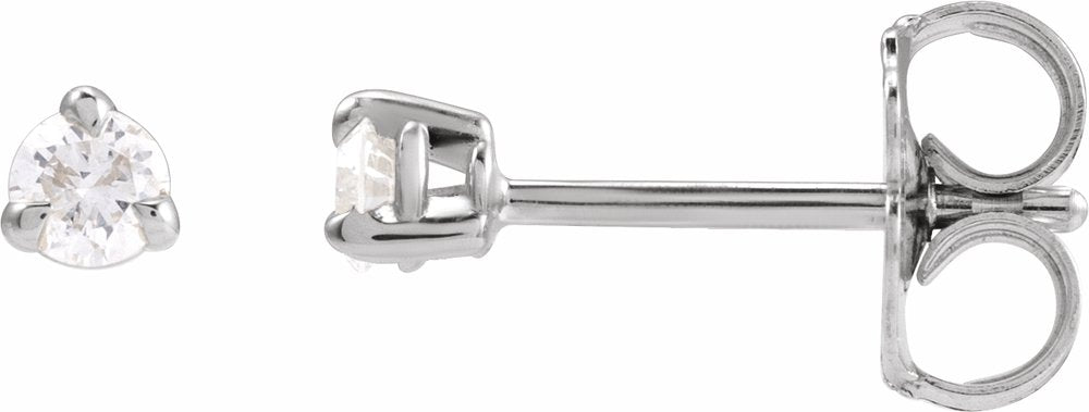 14K White Gold 1/8 CTW Natural Diamond Earrings