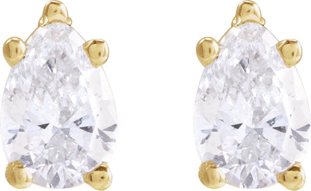 14K Yellow Gold 3/8 CTW Lab-Grown Diamond Earrings