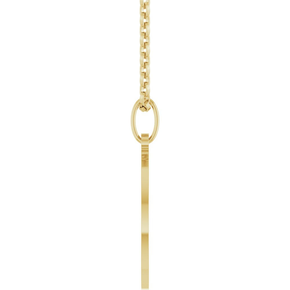 14K Yellow Gold Star of David 18" Necklace