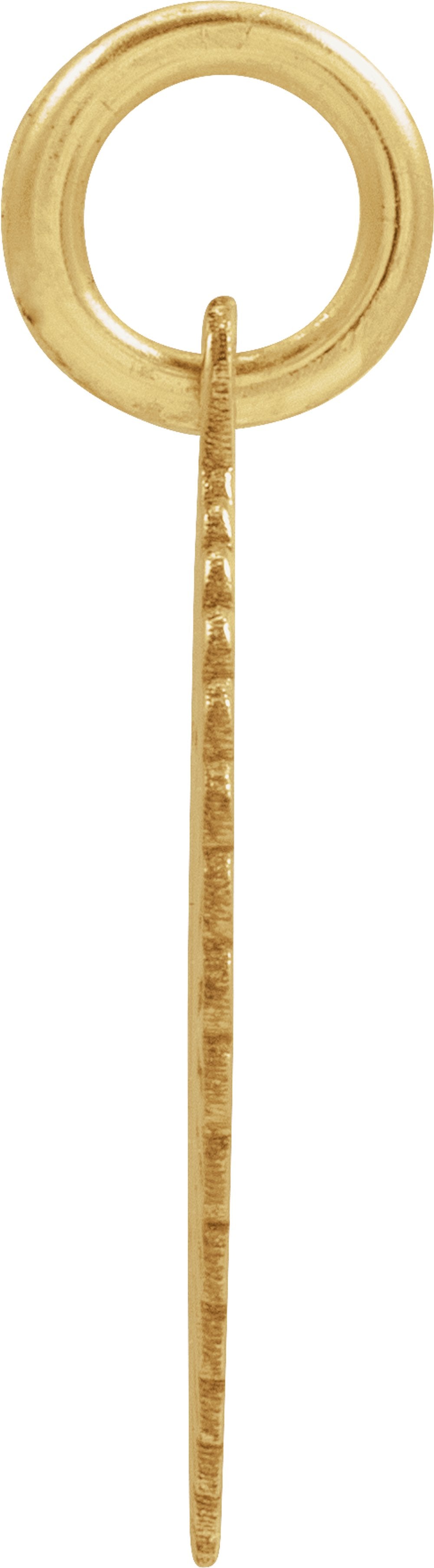 14K Yellow Initial N Sunburst Pendant