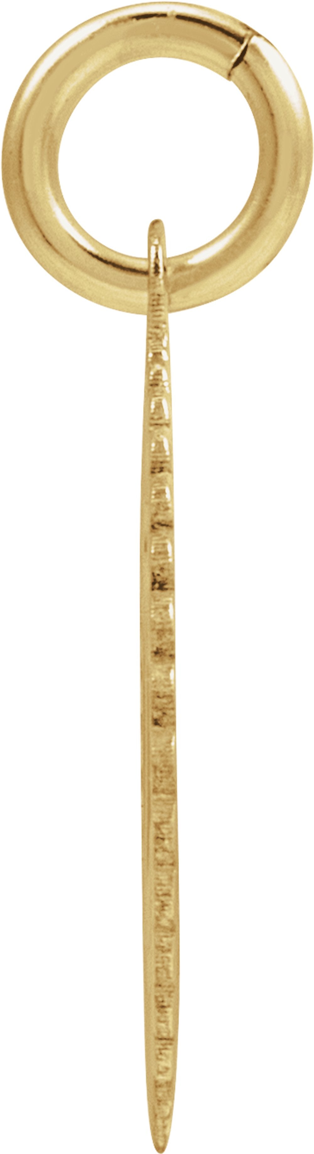 14K Yellow Initial C Sunburst Pendant