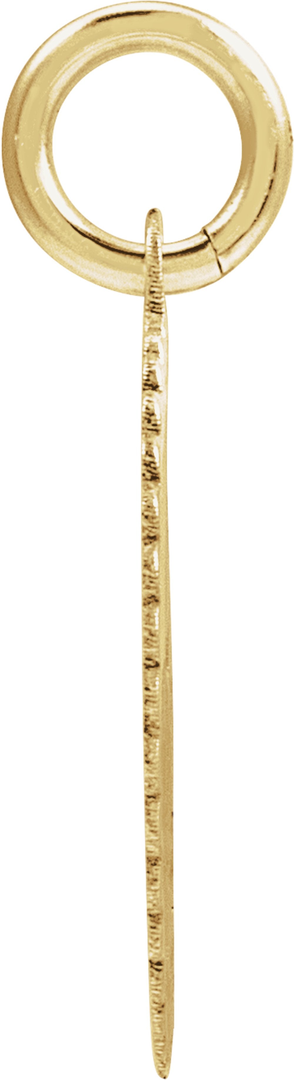 14K Yellow Initial E Sunburst Pendant