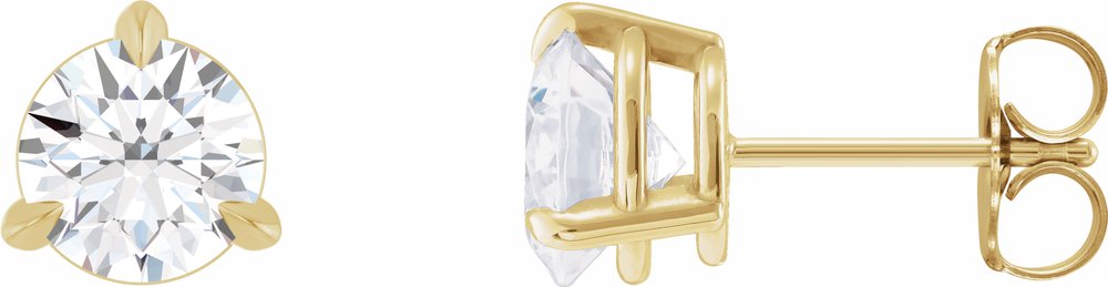 14K Yellow 3/8 CTW Natural Diamond Earrings